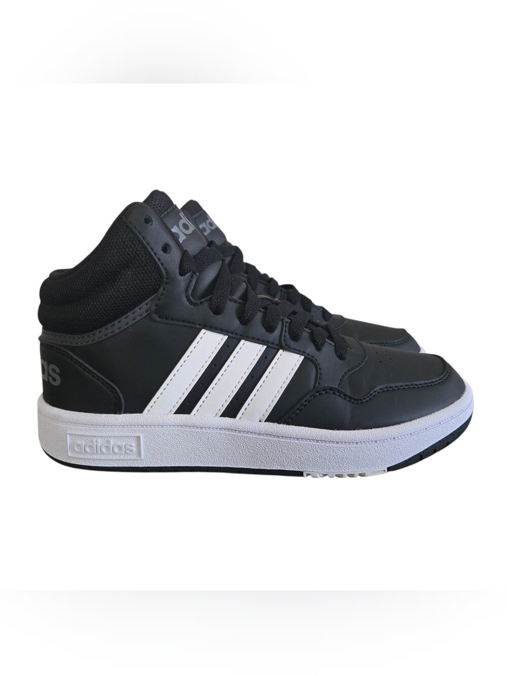 Adidas Hoops Mid 3.0 Shoes Big Kids Size 4 Black White Basketball GW0402